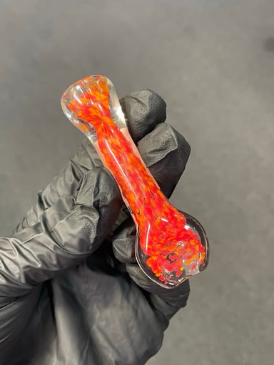 Preview pic of Glass Frit Chillum Red, Orange