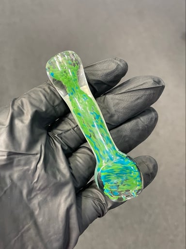 Preview pic of Glass Frit Pipe Green, Blue