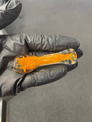 Preview pic of Glass Frit Pipe Orange, Yellow
