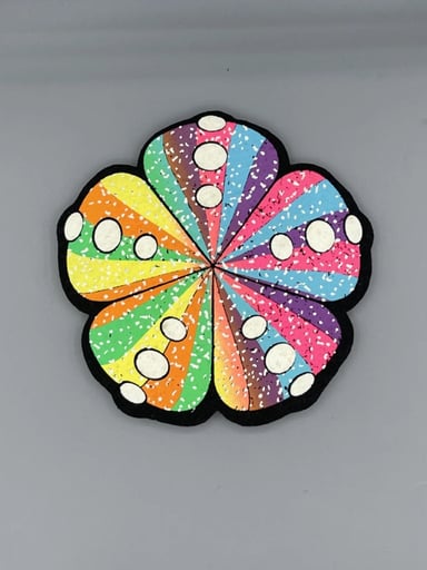 Preview pic of 2021 MoodMat- Darby -3” UV Rainbow Peyote