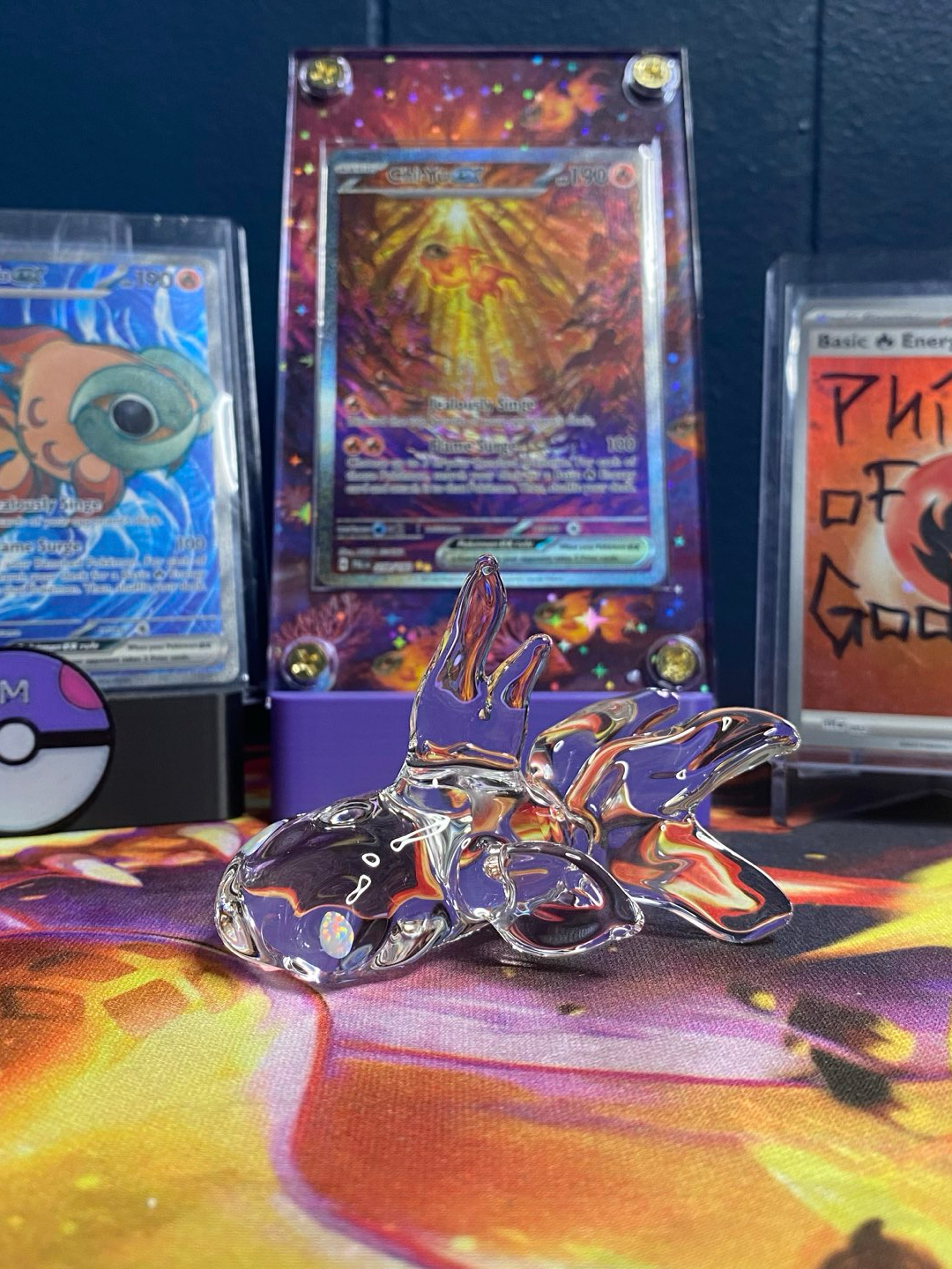 Preview pic of Chi-Yu Glass Desk Piece with Chi-Yu ex SIR in an Extended Art Case, Full Arts & Signed Energy!