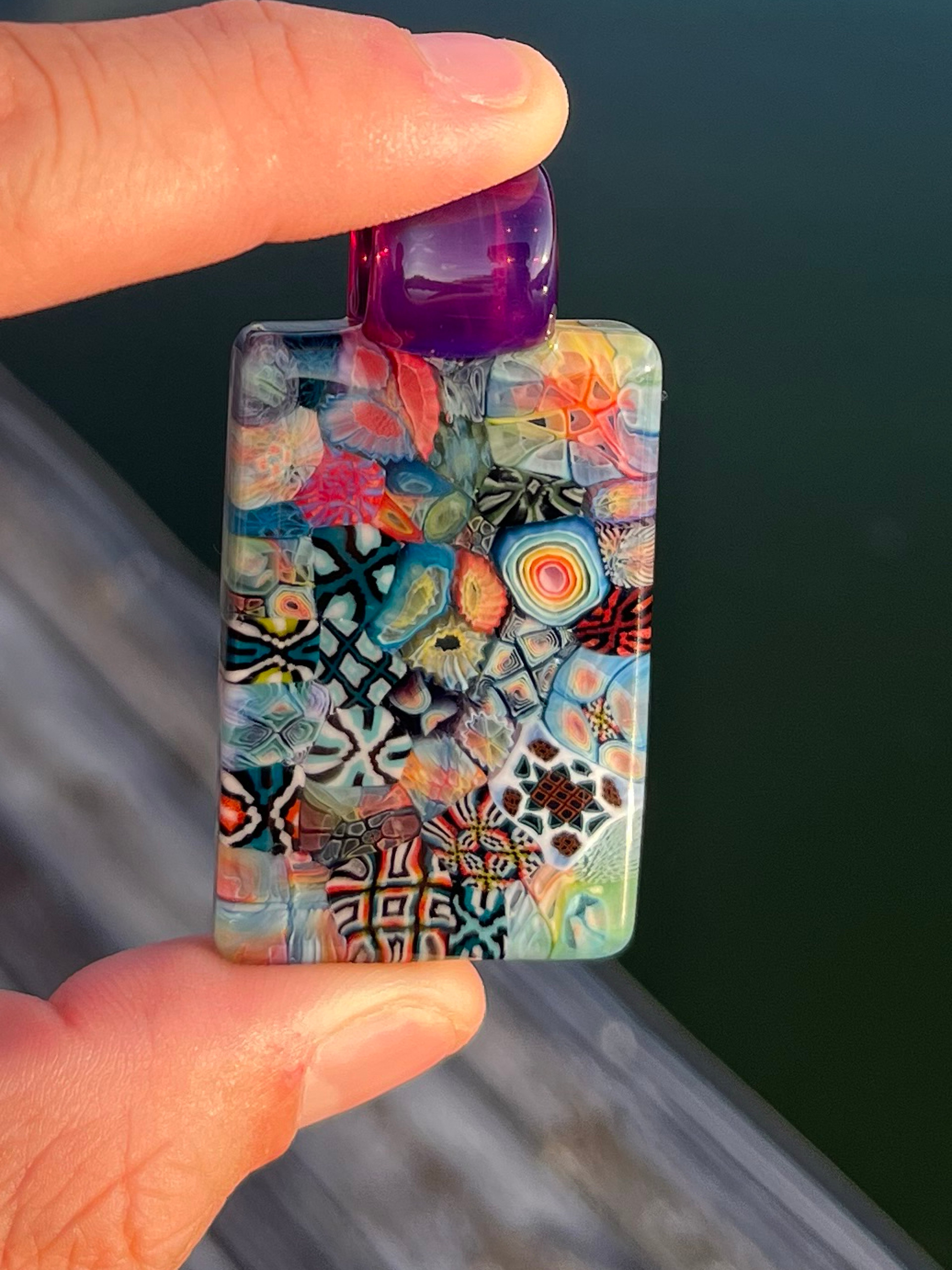 Preview pic of 2024 Time Capsule Mirrine Tile Pendant by Jeff Heathbar