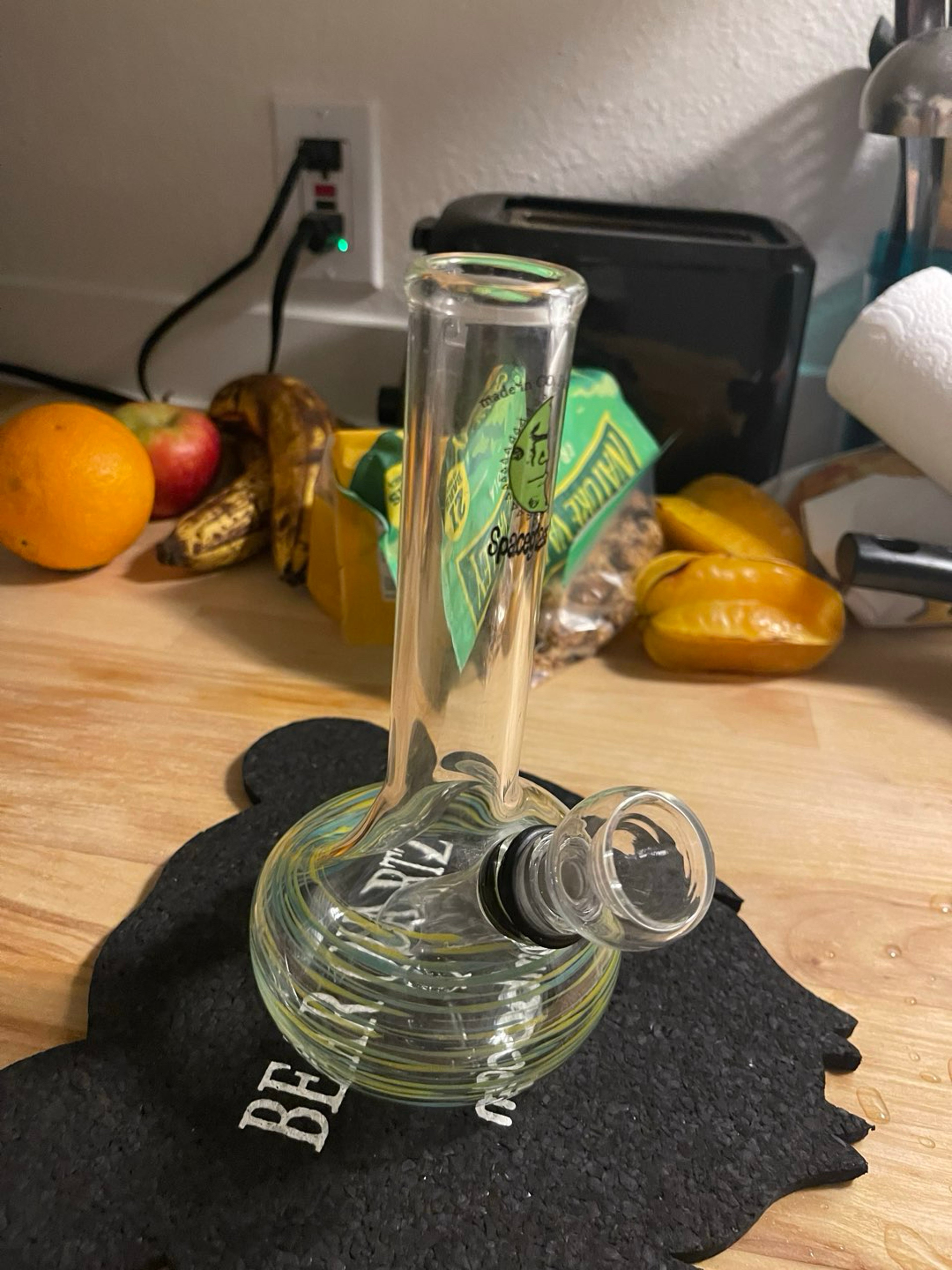 Space glass mini tube w bowl image 0