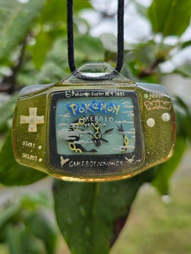 Preview pic of Seconds Pokemon Emerald Gameboy Advance Layered Glow Pendant