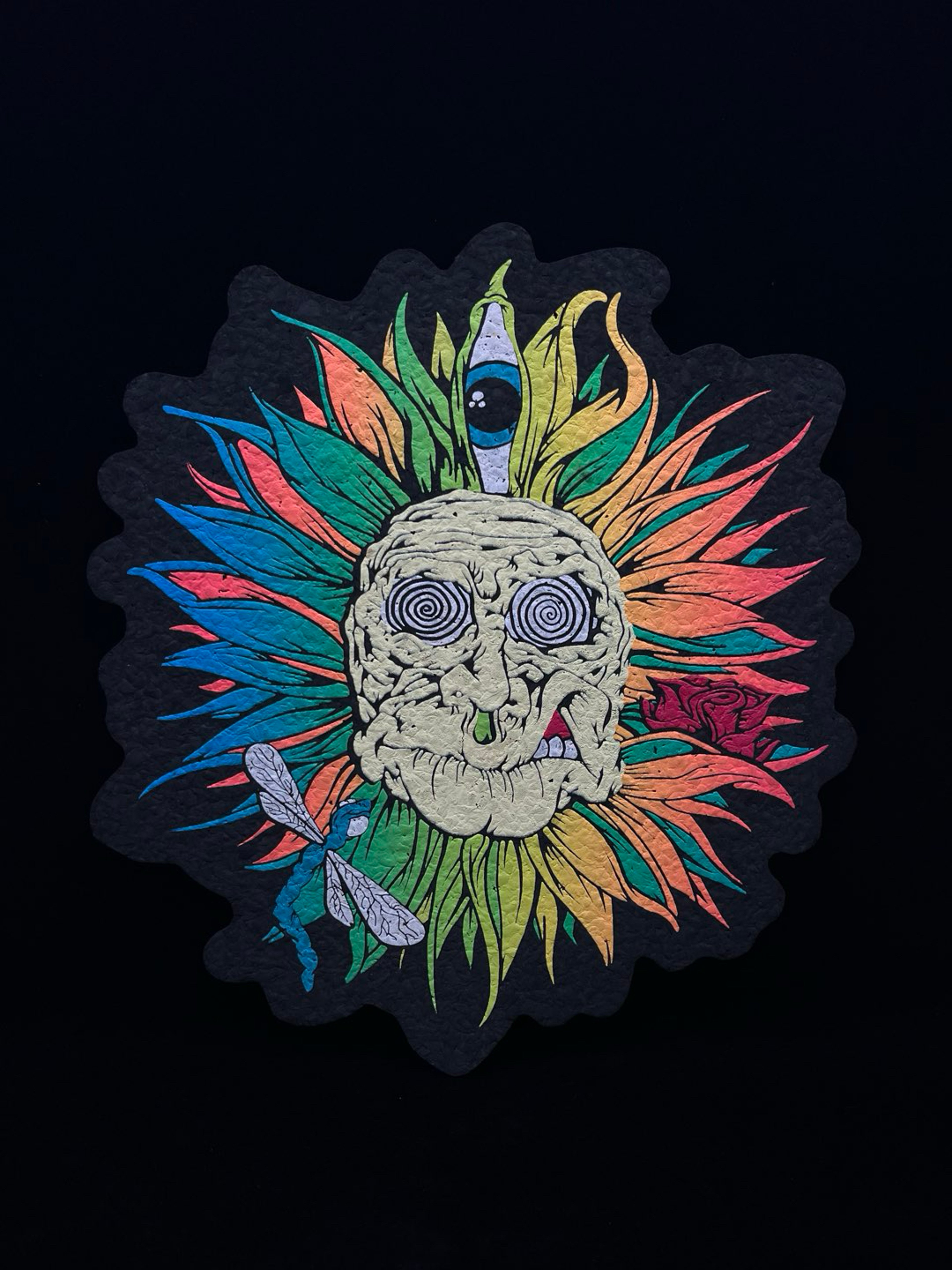 Preview pic of RARE le24 Rainbow Spunflower Mat by Aaron Brooks (abrooksart) x Moodmats