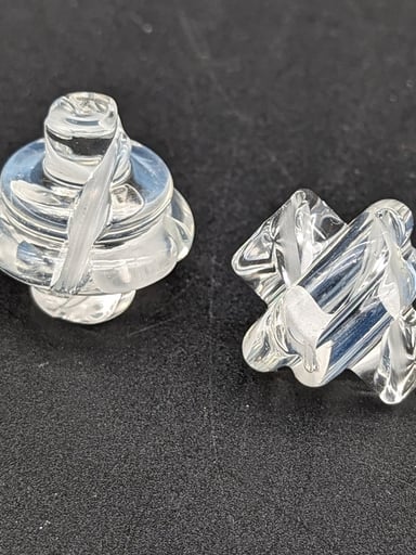 Preview pic of GREEK GLASS SLITTED SPINNER CAP