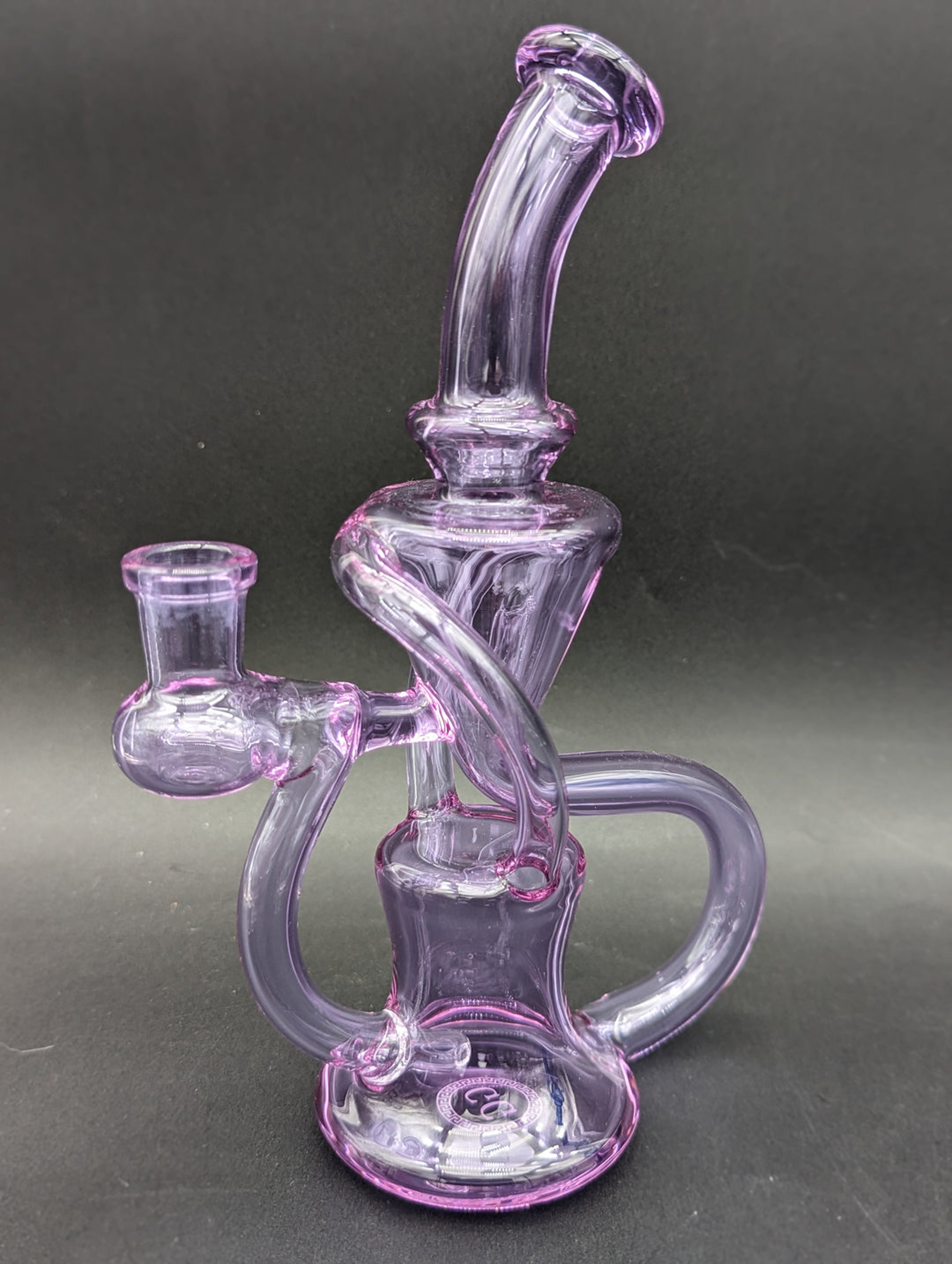 Preview pic of CFL GREEK GLASS FLOATING RECYCLER DAB RIG