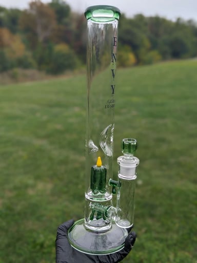 Preview pic of Envy Glass 16" Candle Series Dual Perc Straight Bong