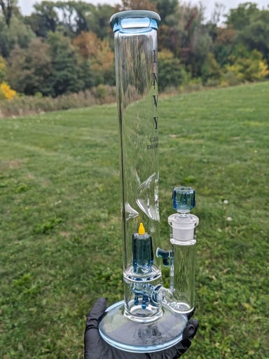 Preview pic of Envy Glass 16" Candle Series Dual Perc Straight Bong