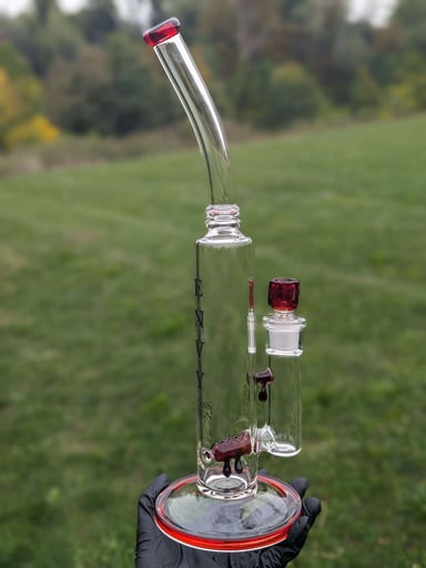 Preview pic of Envy Glass 16" Inline Candle Series Bent Neck Bong