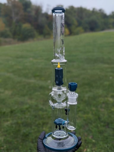 Preview pic of Envy Glass 18" Candle Series Dual Uptake Recycler Bong