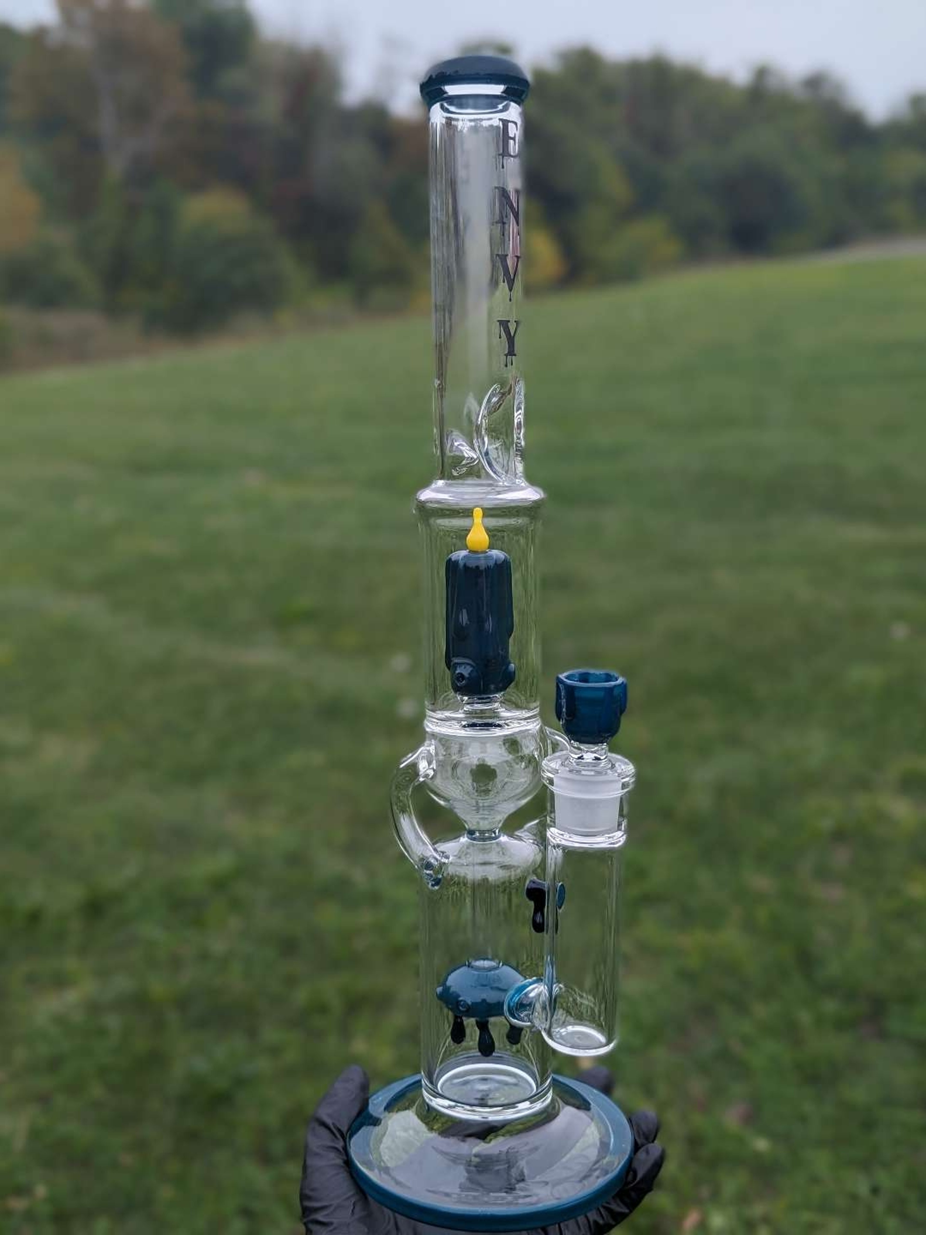 Envy Glass 18" Candle Series Dual Uptake Recycler Bong image 0
