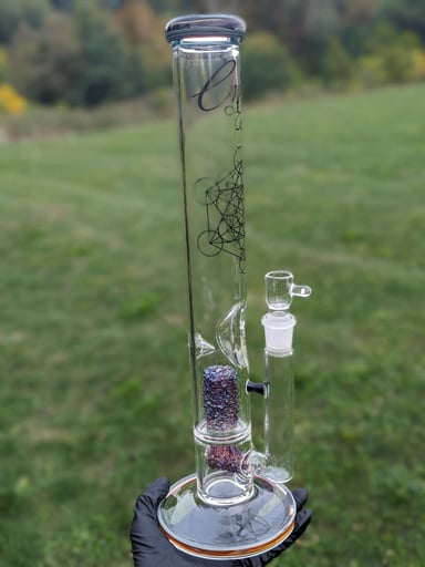 Preview pic of Envy Glass 16" "Pop Rocks" Dual Perc Straight Tube