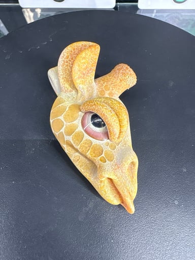 Preview pic of Robertson glass giraffe head pendant purple eye