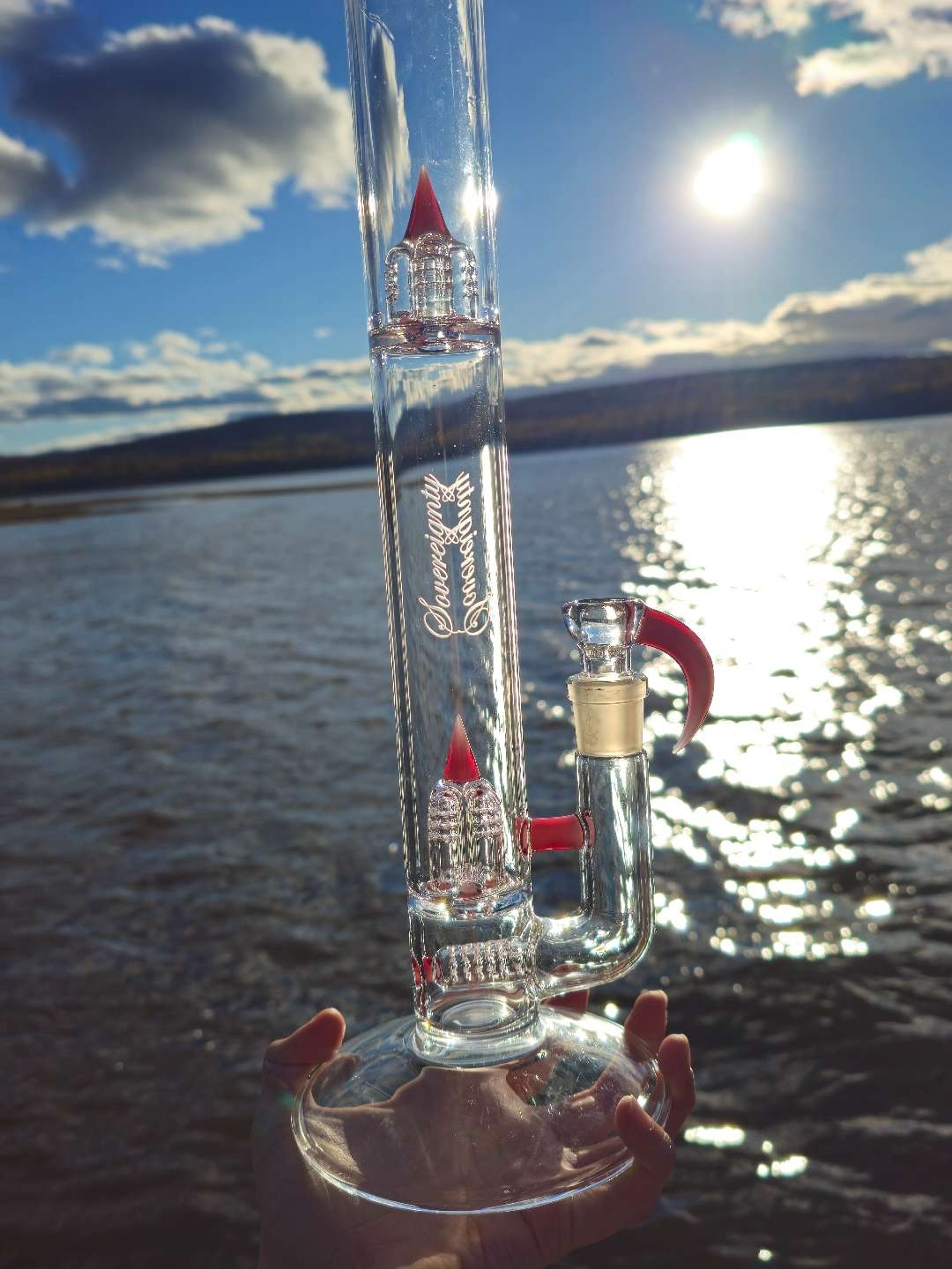 Preview pic of Sovereignty Glass Phoenix over White Satin Stem inv4