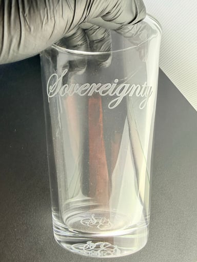 Preview pic of Pint Glass Sandblasted by Sovereignty