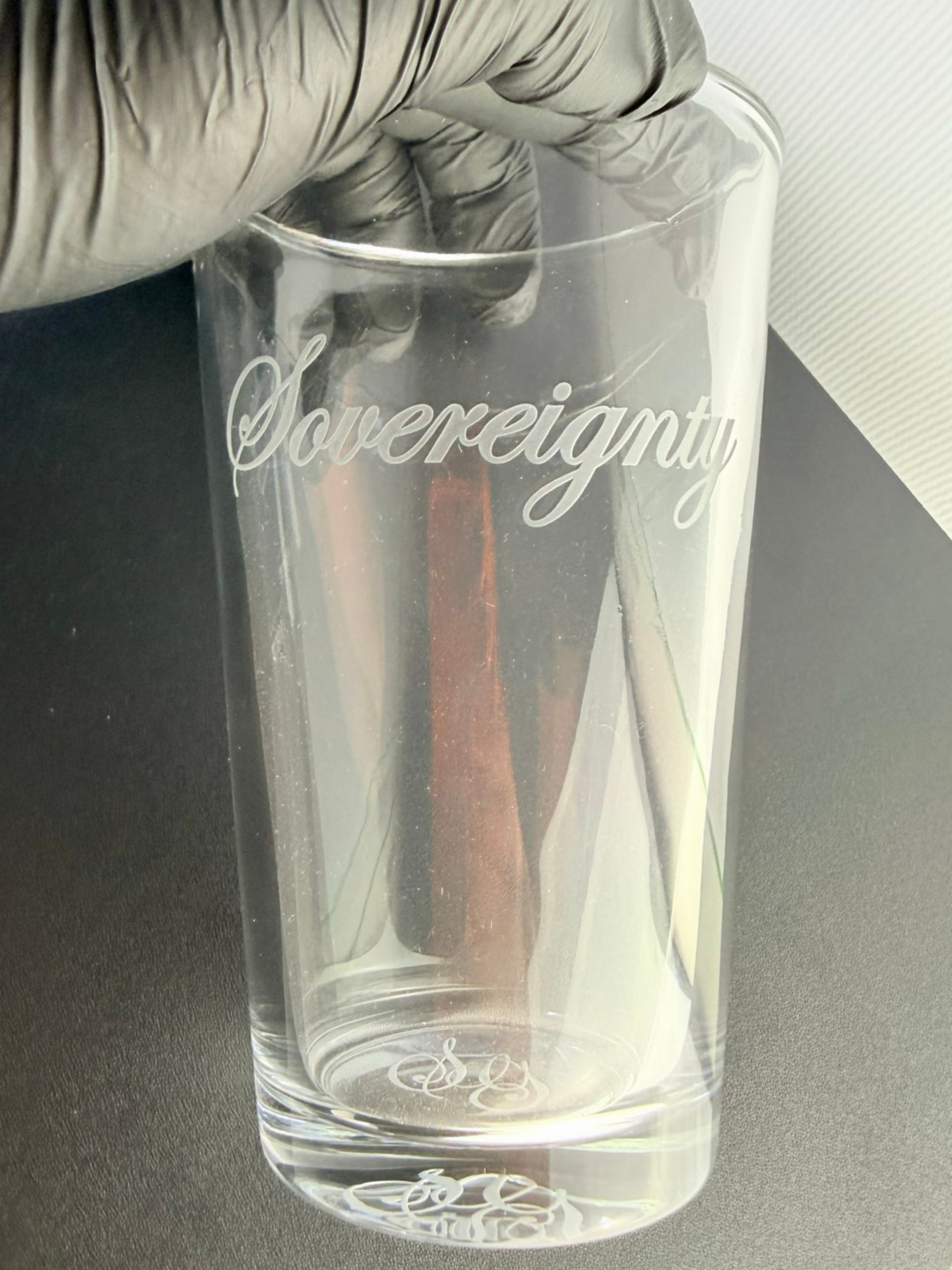 Preview pic of Pint Glass Sandblasted by Sovereignty
