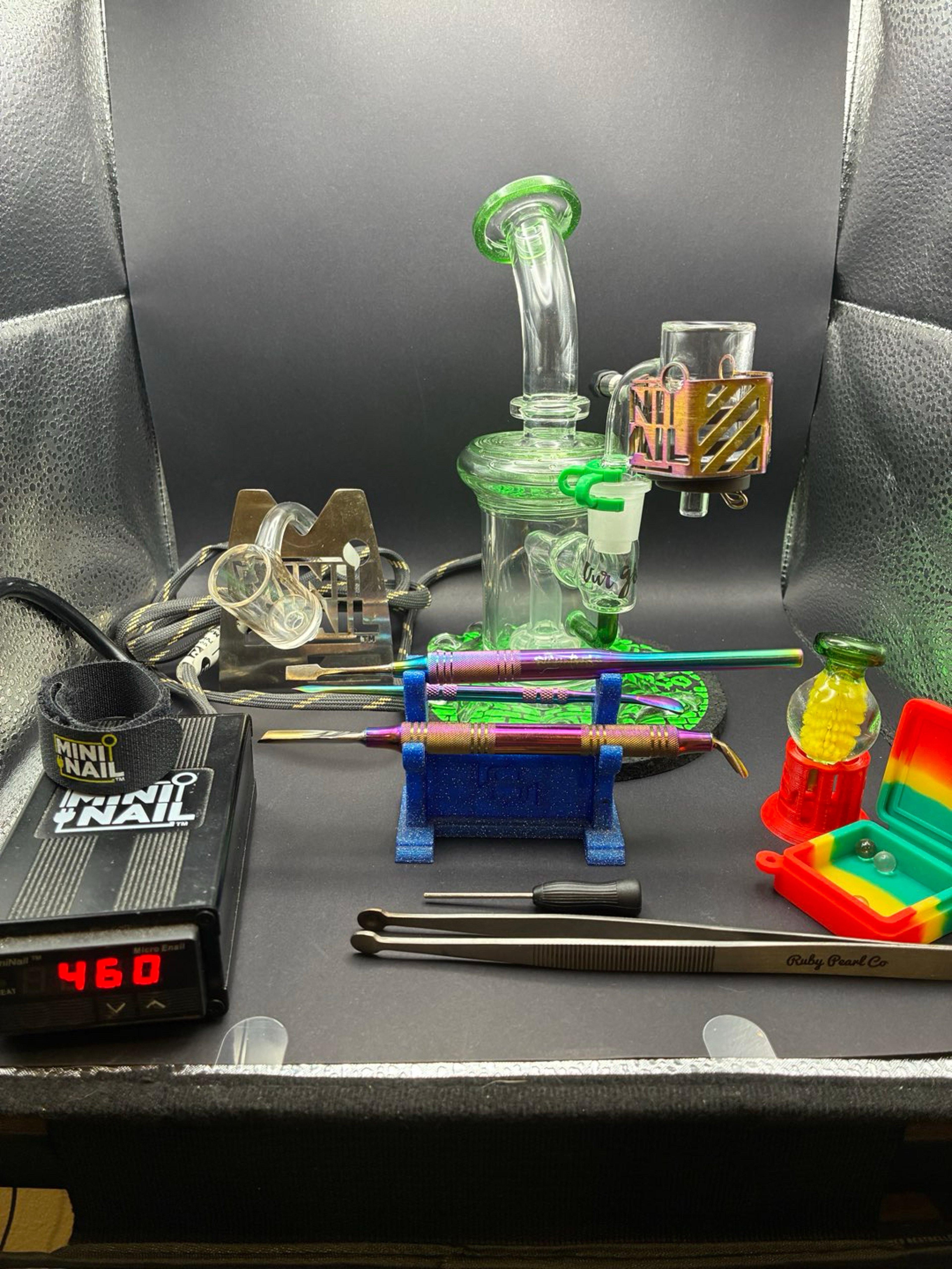 Preview pic of The Mini Nail enail full setup and rig in case