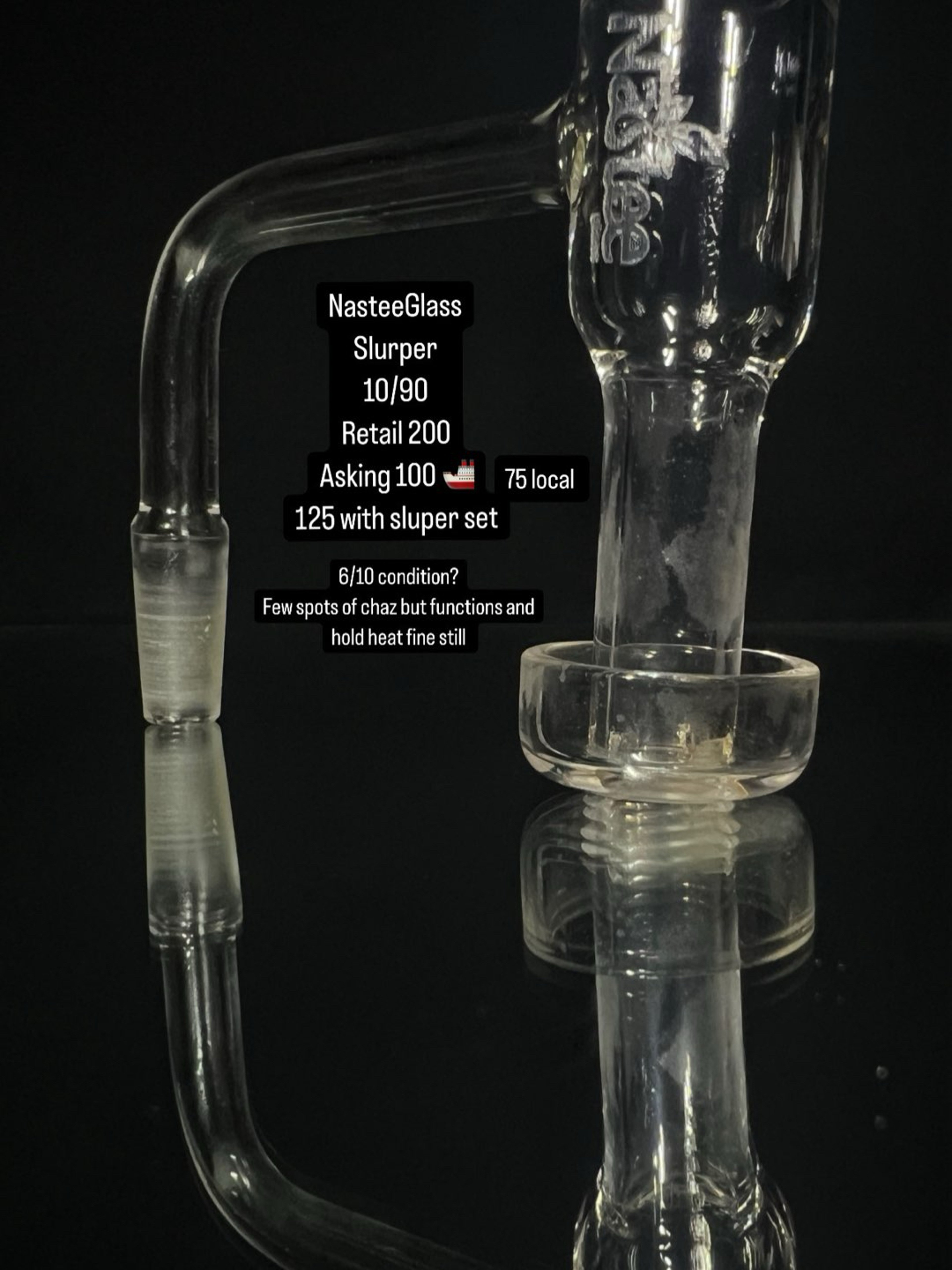Preview pic of Nastee glass slurper (used)