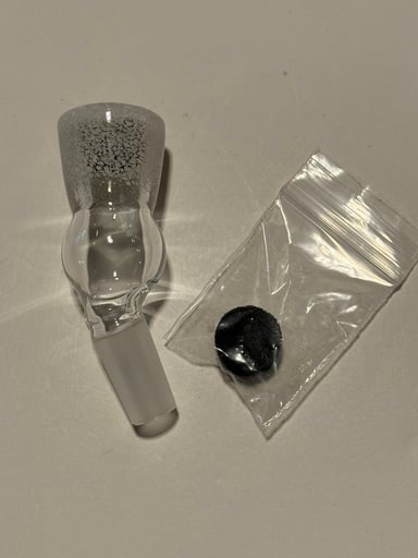 Preview pic of Healthstone Glass 14mm 45° White Frit Slide