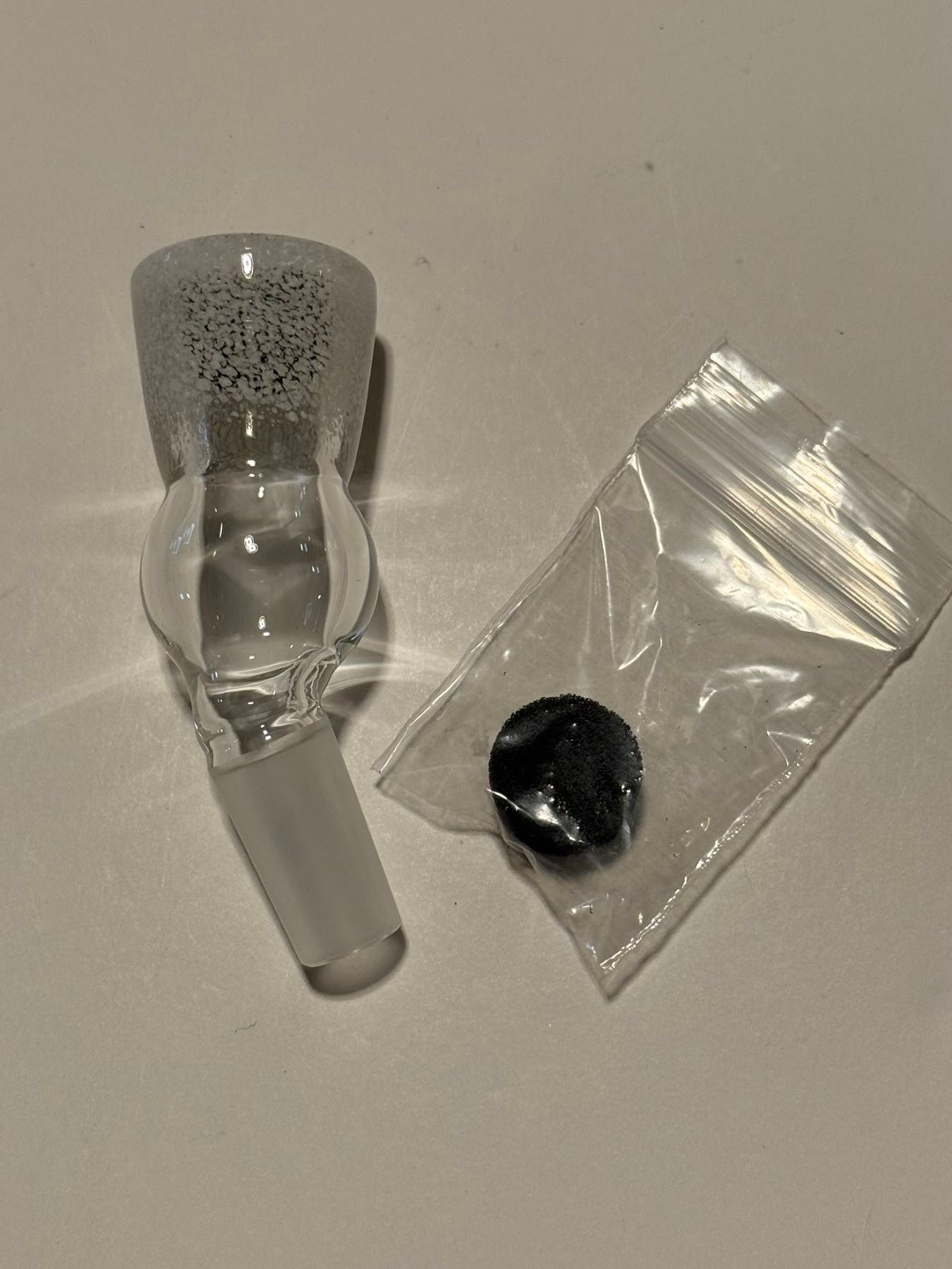 Preview pic of Healthstone Glass 14mm 45° White Frit Slide