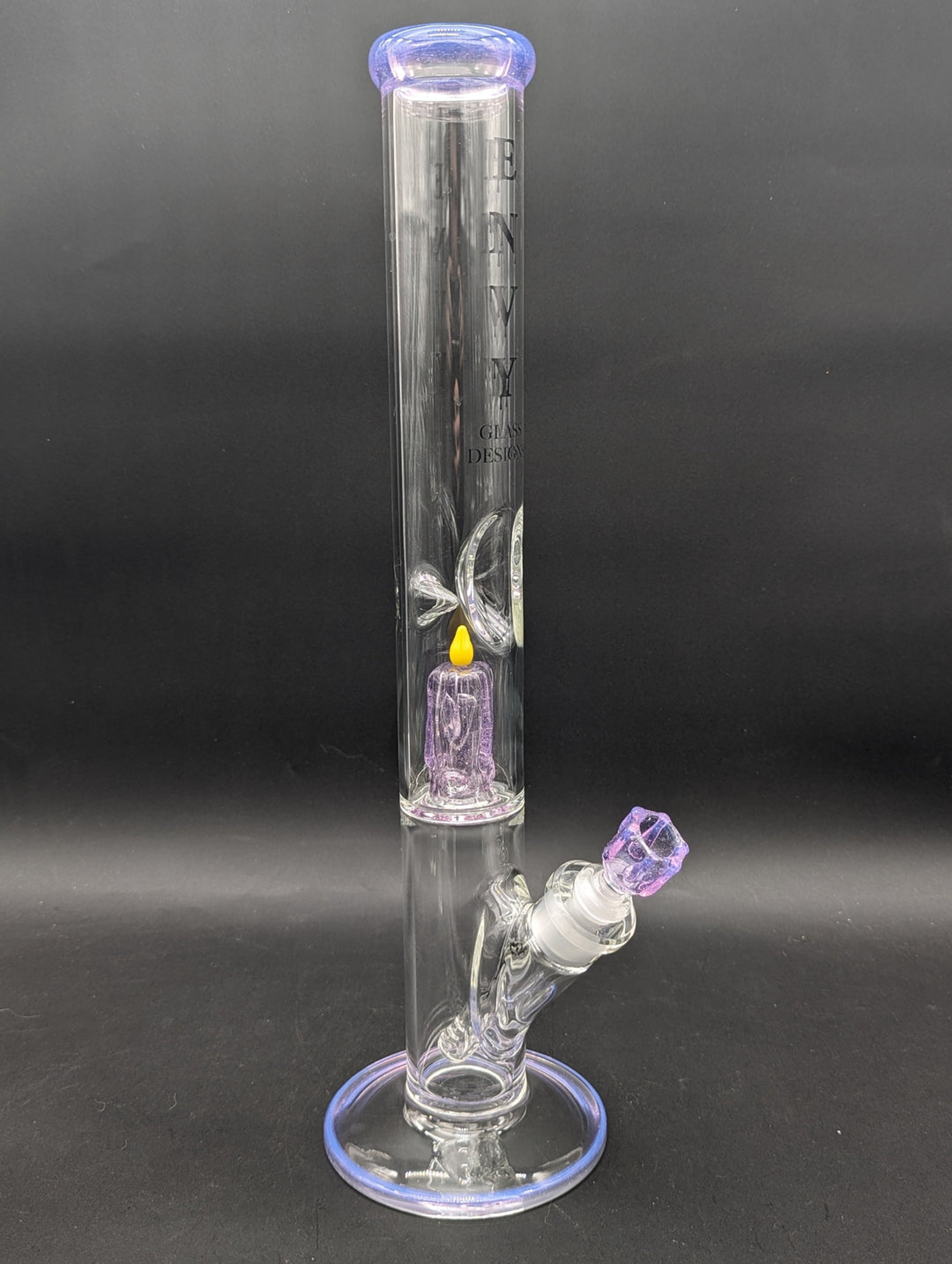 ENVY GLASS 17" INLINE CANDLE PERC STRAIGHT TUBE image 0