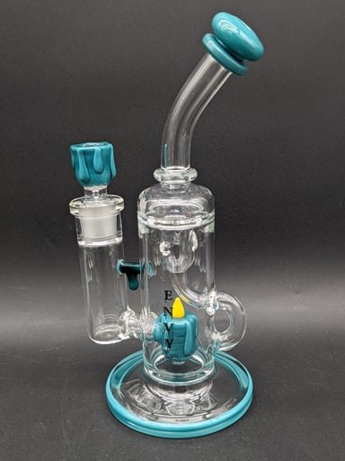 Preview pic of ENVY GLASS 10" CANDLE SERIES KLEIN RECYCLER BONG