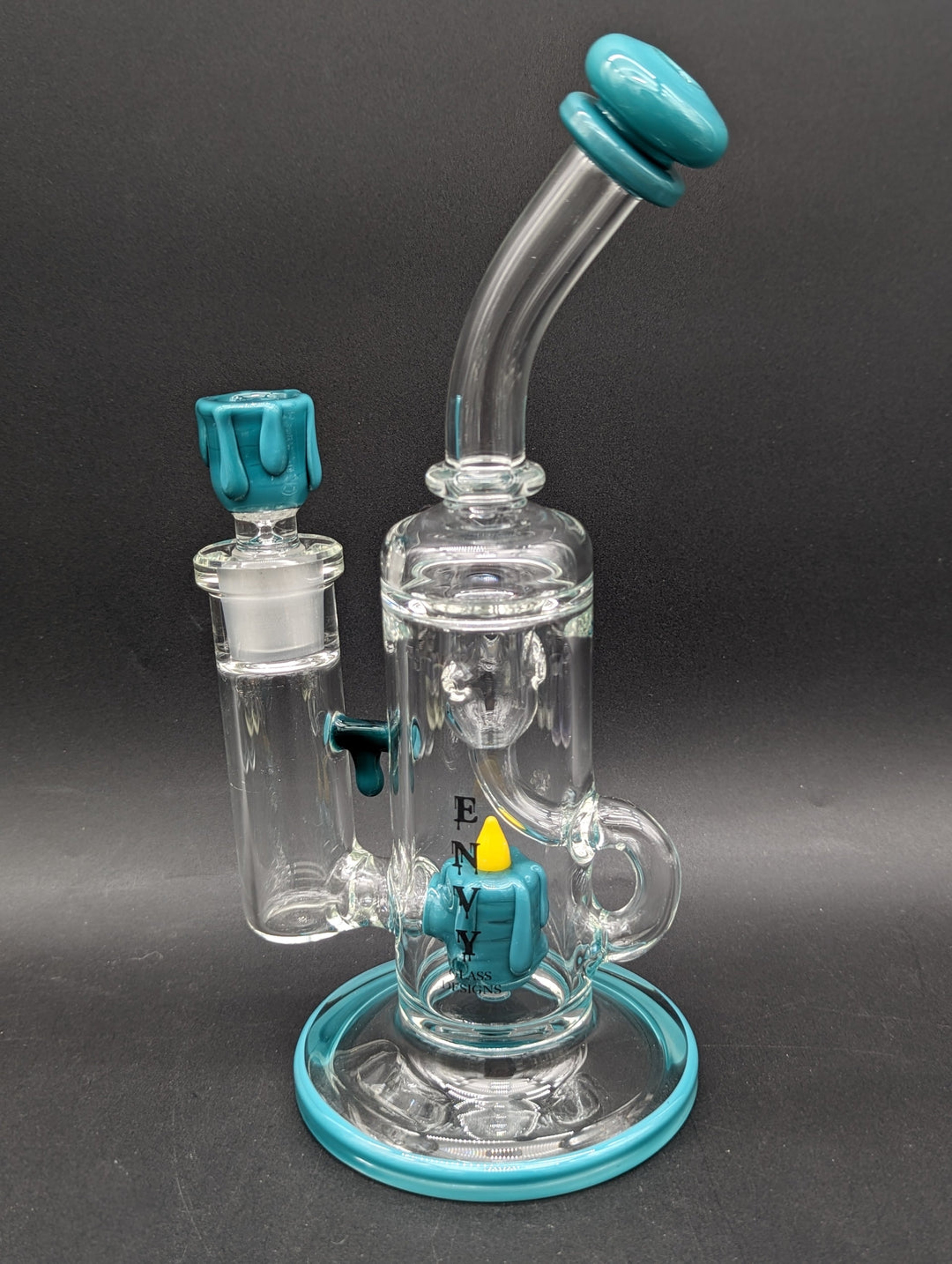 ENVY GLASS 10" CANDLE SERIES KLEIN RECYCLER BONG image 0