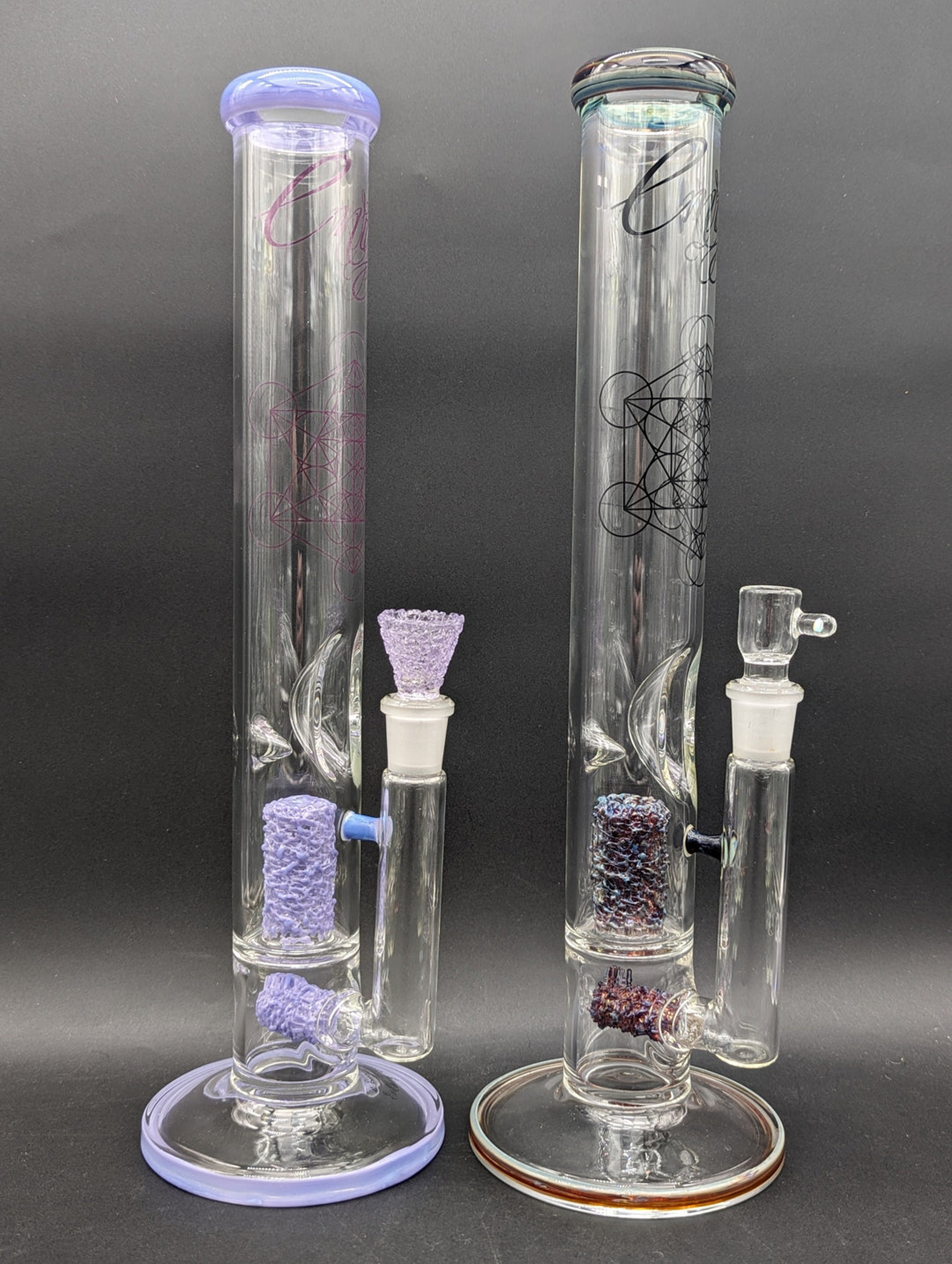 ENVY GLASS 16" "POP ROCKS" DUAL PERC STRAIGHT TUBE image 0