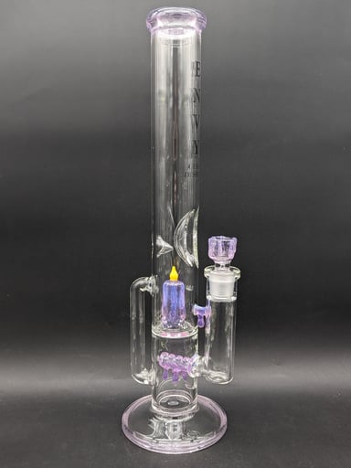 Preview pic of ENVY GLASS 17" CANDLE SERIES DUAL PERC RECYCLER BONG