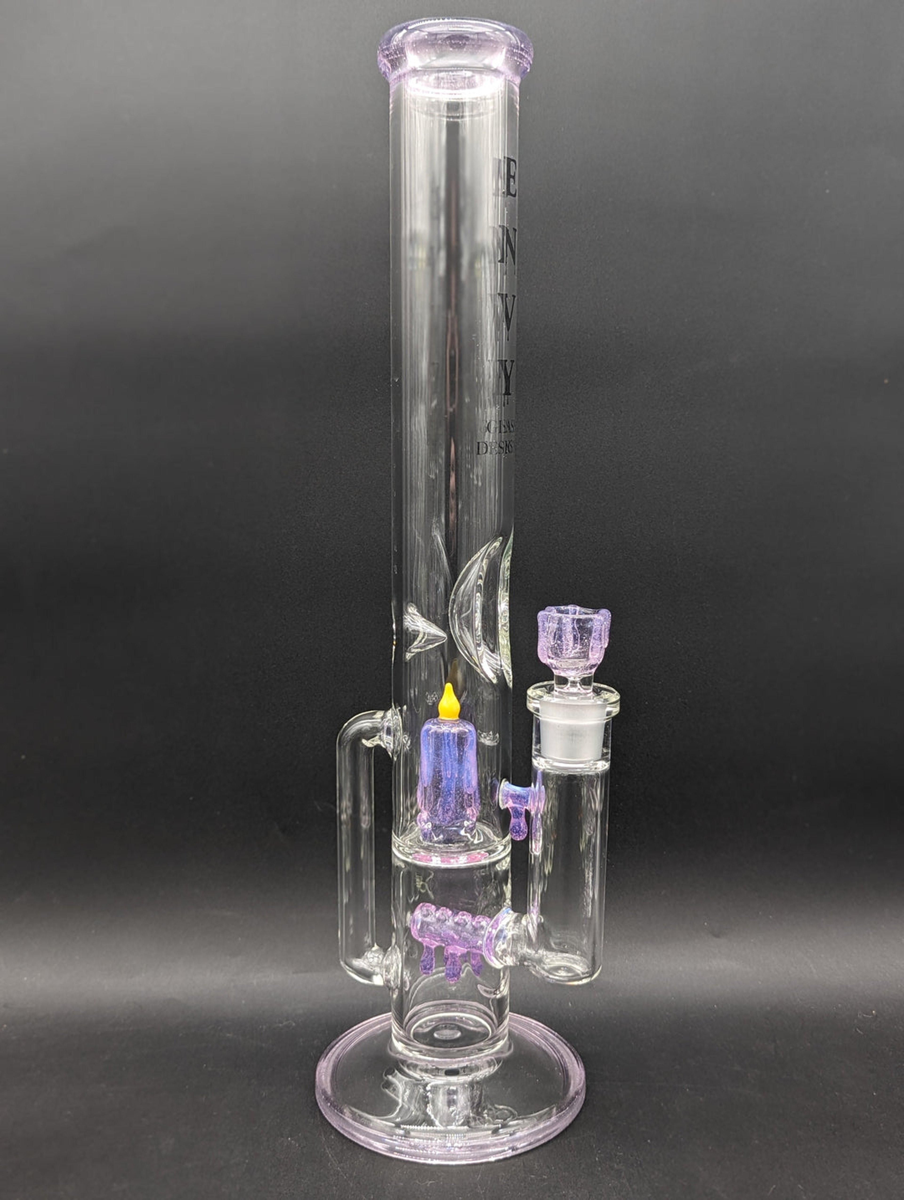 ENVY GLASS 17" CANDLE SERIES DUAL PERC RECYCLER BONG image 0