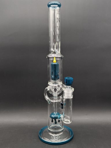 Preview pic of ENVY GLASS 18" CANDLE SERIES DUAL UPTAKE RECYCLER BONG