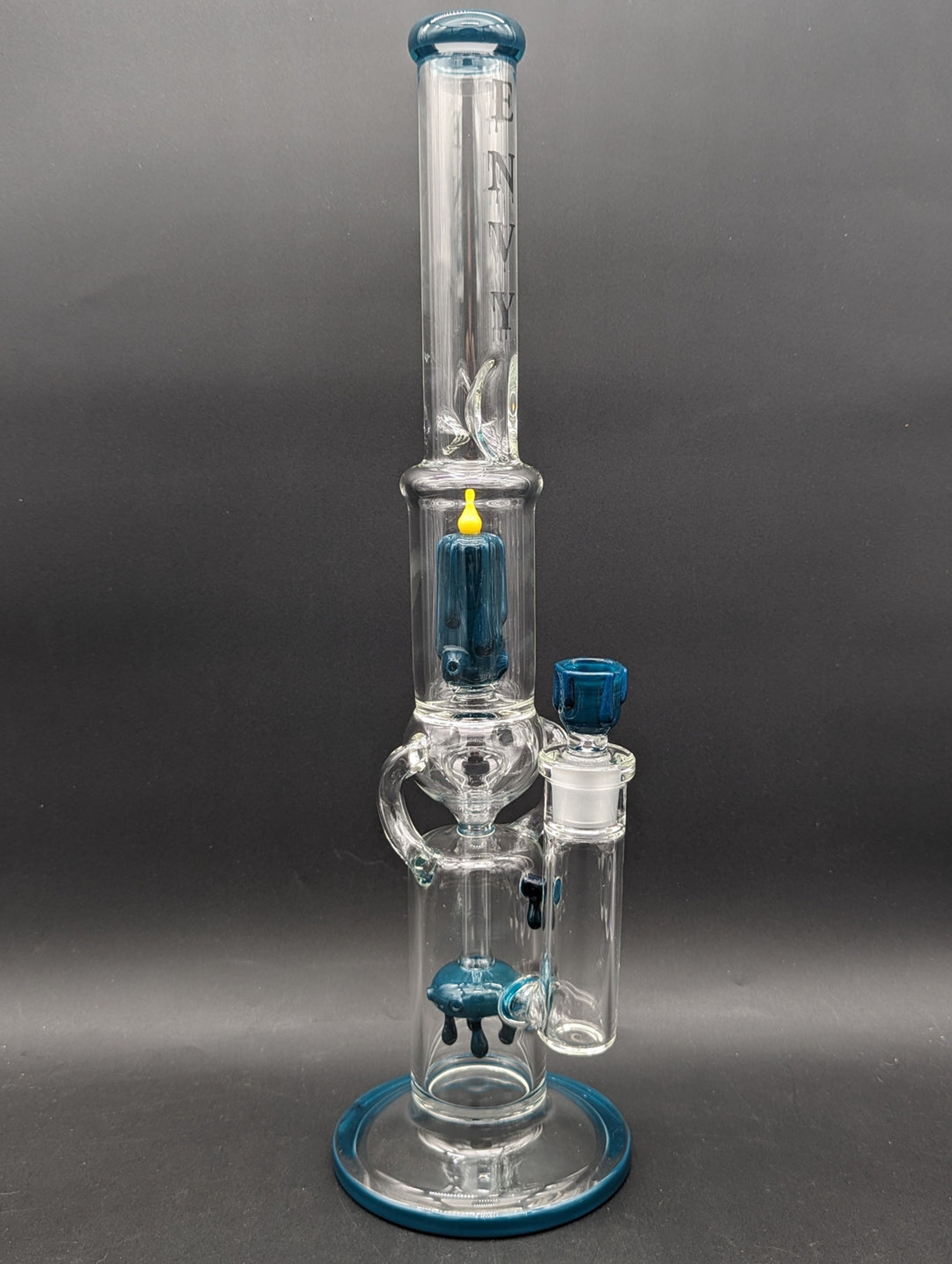 ENVY GLASS 18" CANDLE SERIES DUAL UPTAKE RECYCLER BONG image 0