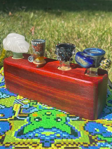 Preview pic of Padauk 4 Hole Slide Stand