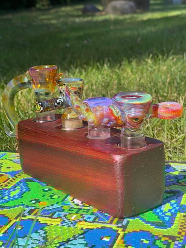 Preview pic of Padauk 8 Hole Slide Stand