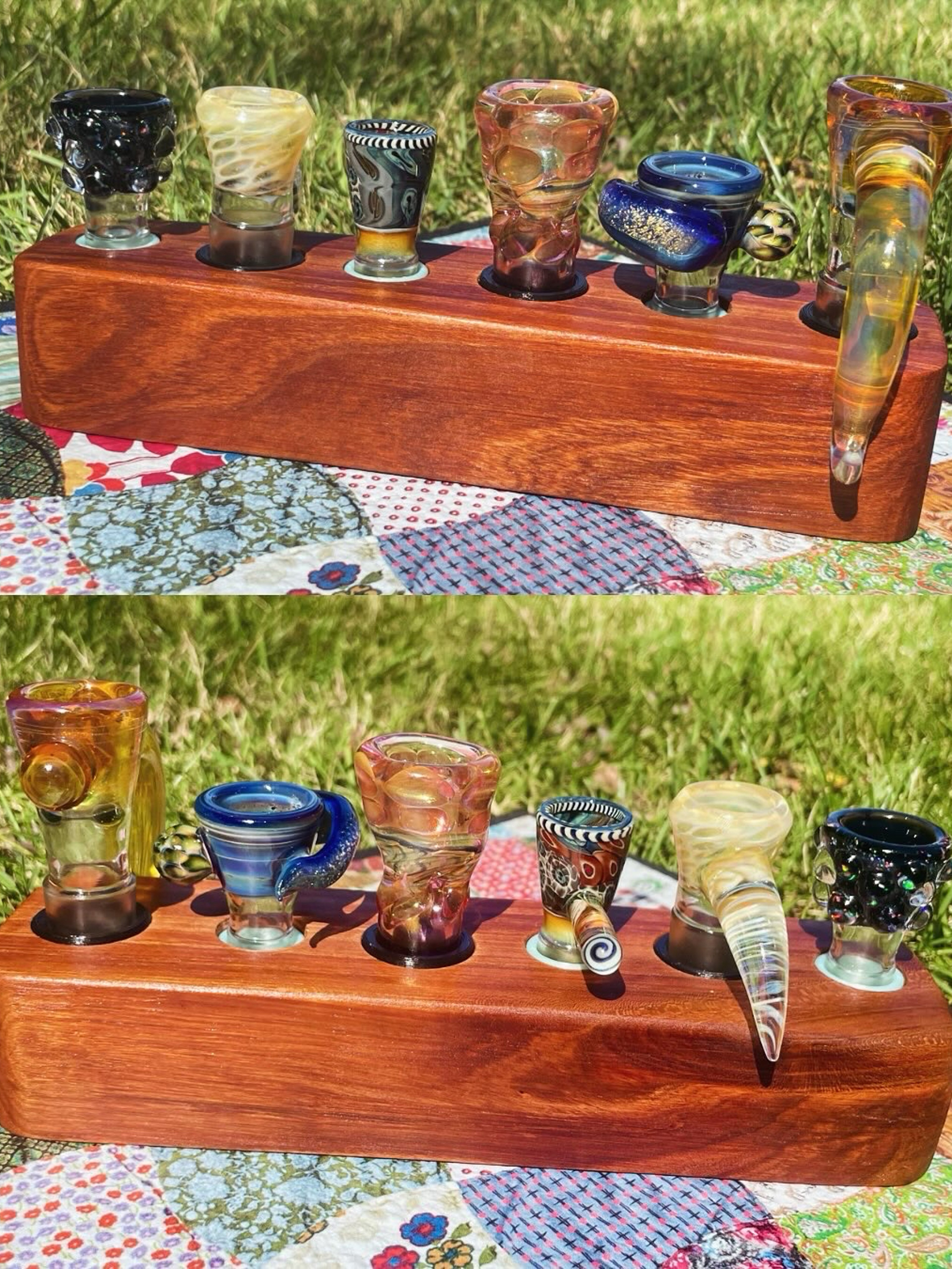 Preview pic of Mahogany 6 Hole Slide Stand