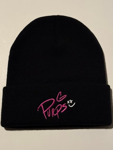 Preview pic of Verano Brands Black Beanie w/ G Purps Embroidered Logo
