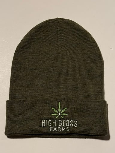 Preview pic of High Grass Farms Pure Olive Beanie New w/ Tags