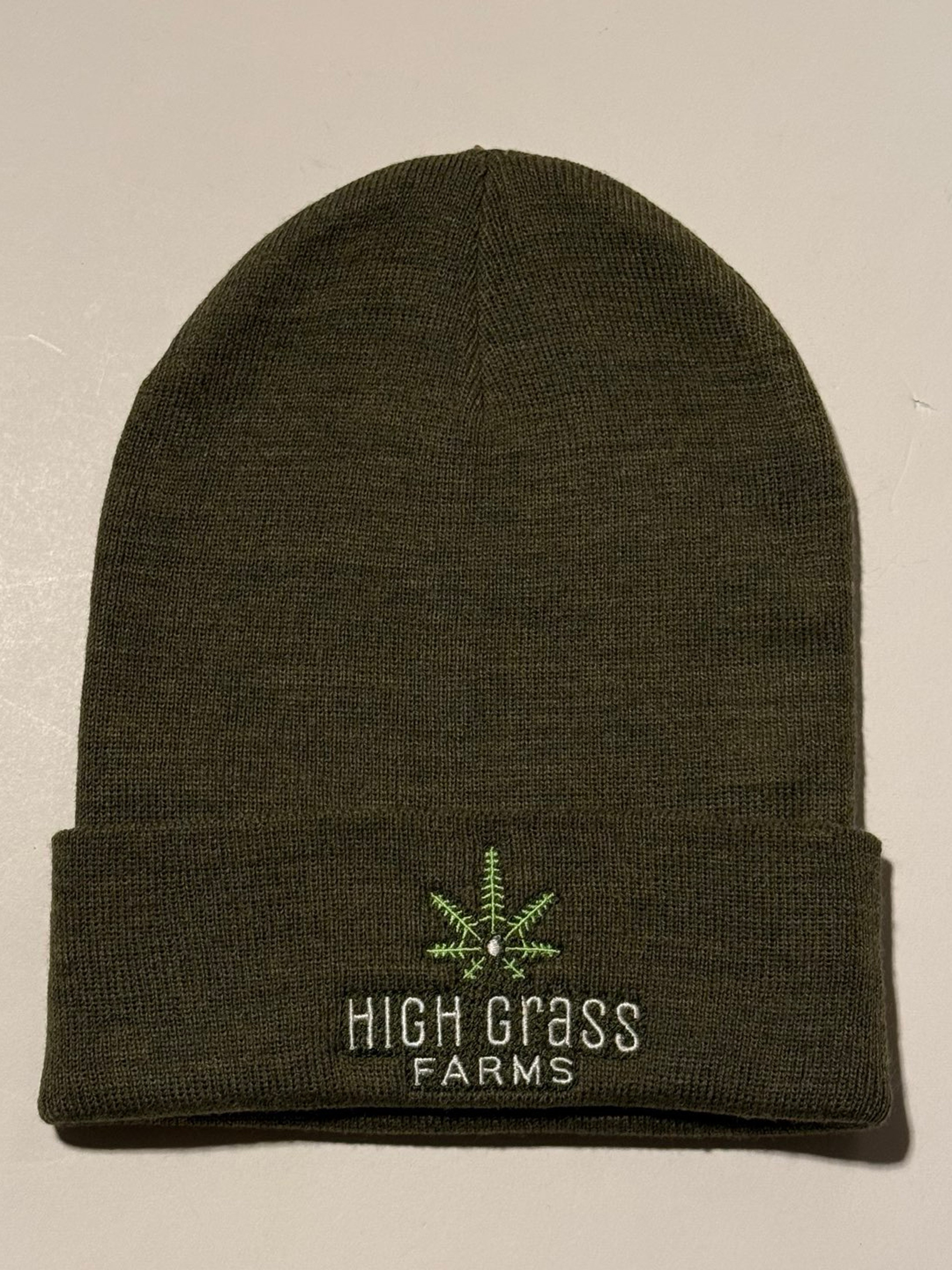 High Grass Farms Pure Olive Beanie New w/ Tags image 0