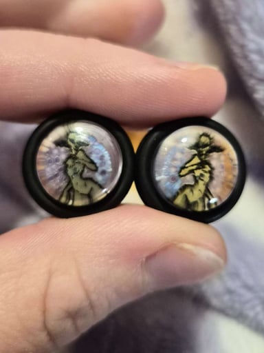 Preview pic of 12 mm (1/2") NSFW Alien Babe Plugs (Pair)