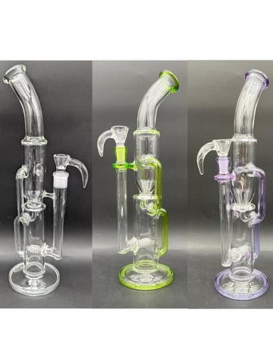 Preview pic of GREEK GLASS 16.5" RECYCLER 2.0 BONG