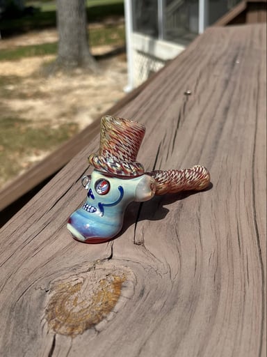Preview pic of Grateful Dead Themed Hammer Pipe by Bob Badtram