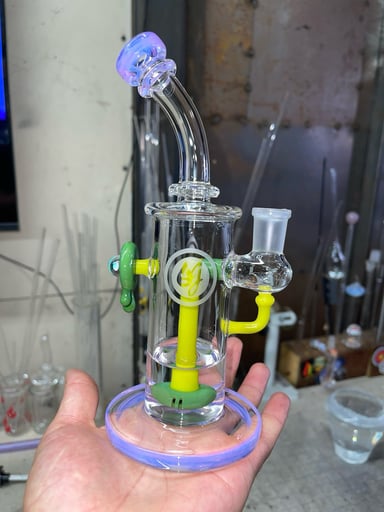 Preview pic of 8.5” tall, pink slyme, Roswell and green forest color