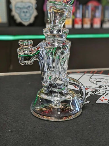 Preview pic of Ryecraft Glass **rare external drain, clear w/ 13 hole perc
