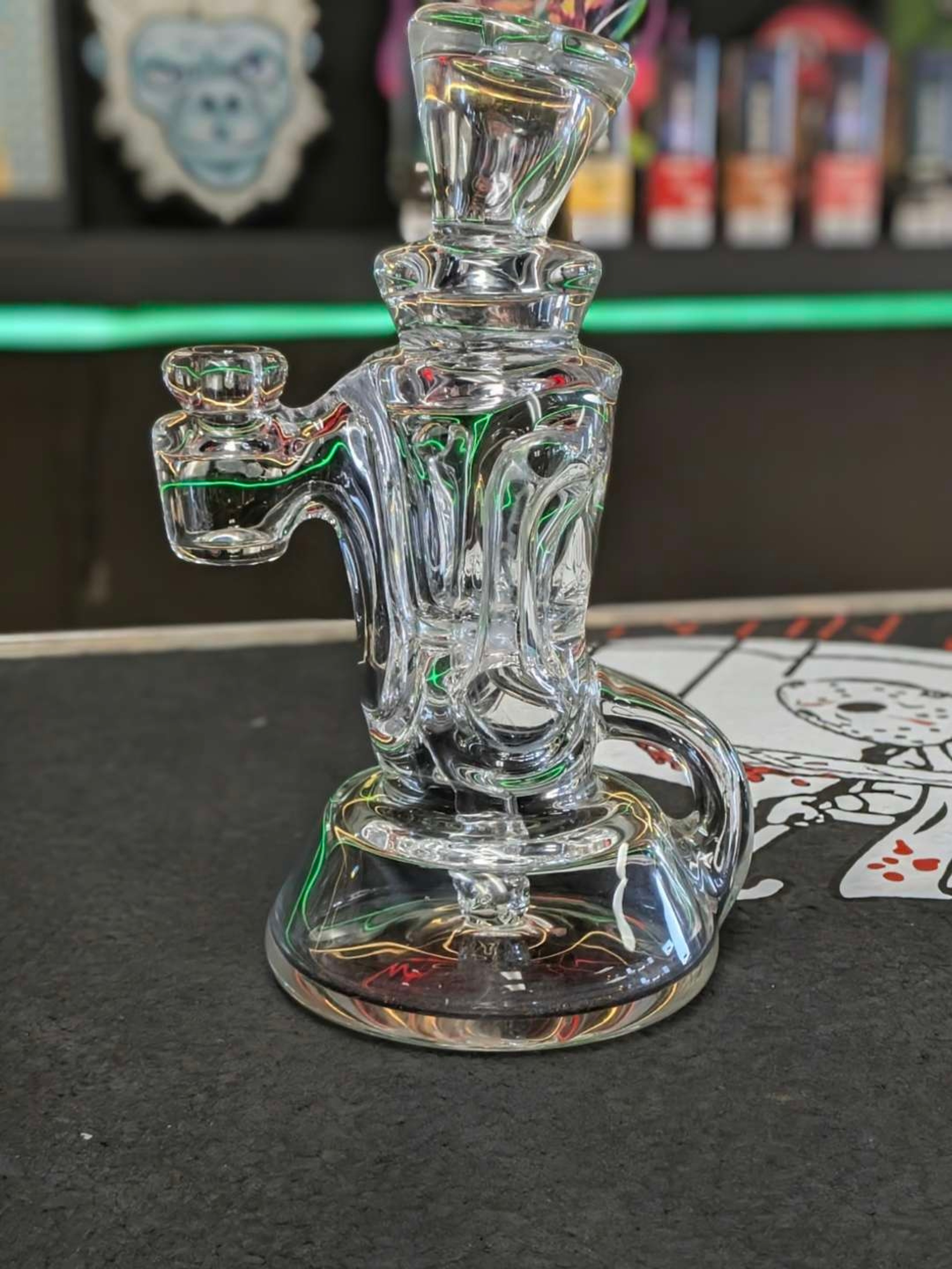 Preview pic of Ryecraft Glass **rare external drain, clear w/ 13 hole perc