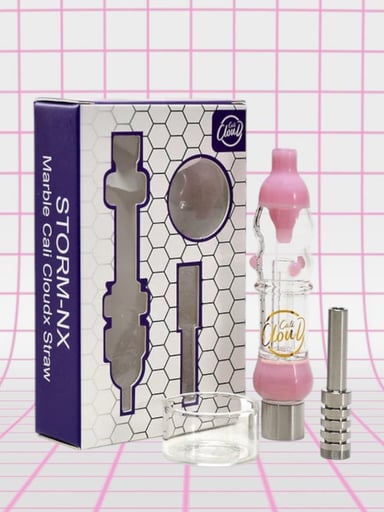 Preview pic of Cali CloudX 💞 Mini Nectar Collector Straw NC-25 Storm-NX in Pink