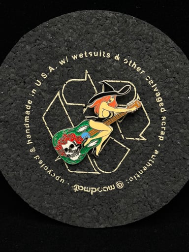 Preview pic of Witch Riding Grateful Dead Themed Guitar Pin