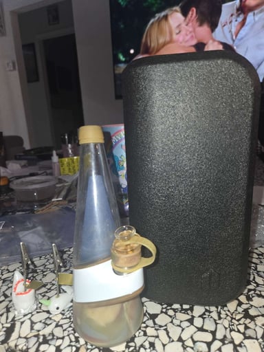 Preview pic of Puffco OG limited edition Luicd Lightning. With neon accessories no back pack