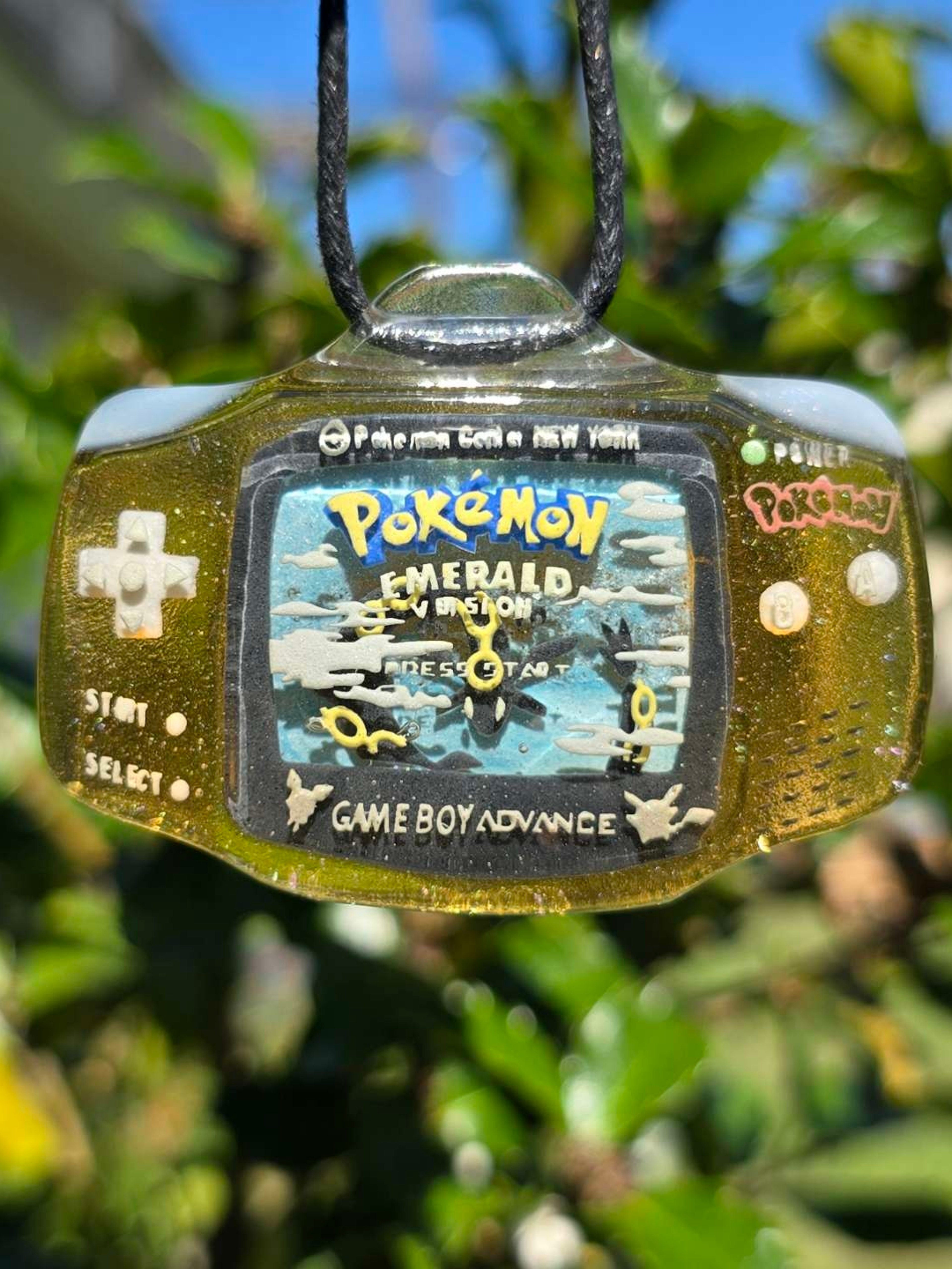 Preview pic of Pokemon Emerald Gameboy Advance Layered Glow Pendant