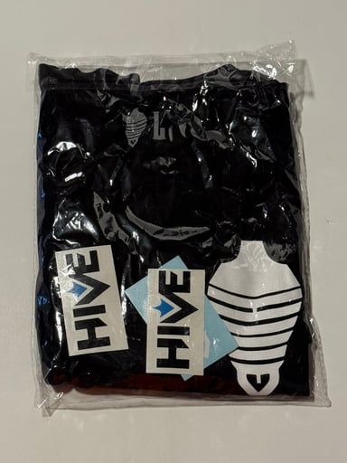 Preview pic of Hive Ceramics Large Black T-Shirt w/ Left Breast Logo